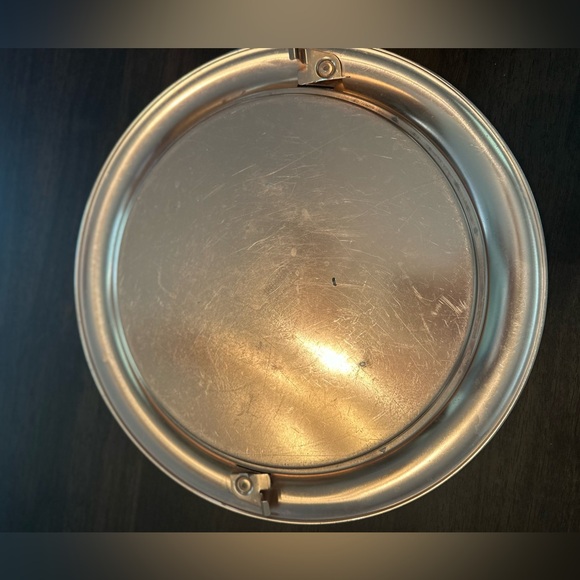 Vintage West Bend 1950s Rose Copper Metal locking Cake Carrier 14.5" dia. - Picture 7 of 9